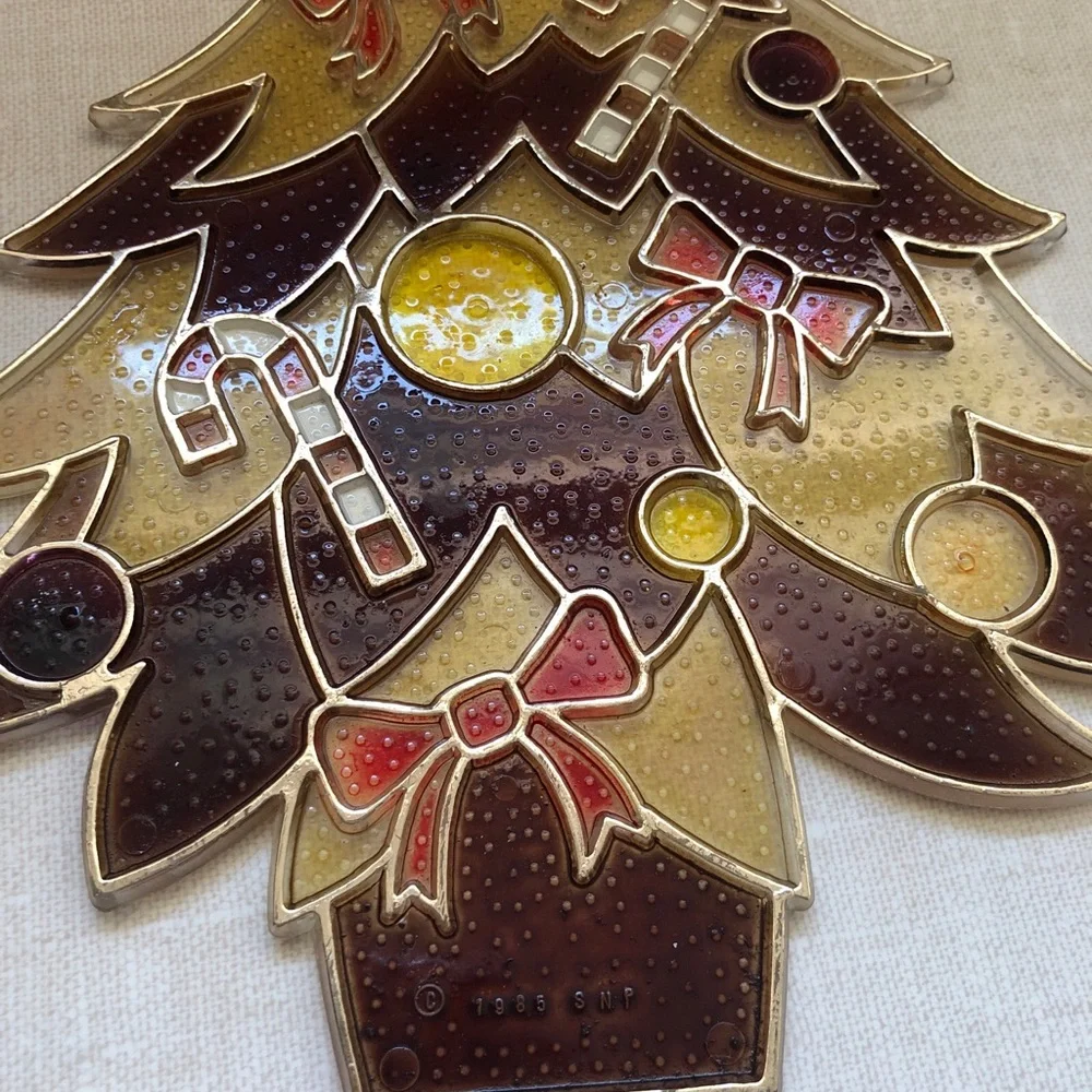 Vintage SNP 1985 Christmas Hanging Decorations Lot (3)‎ Wreath trees